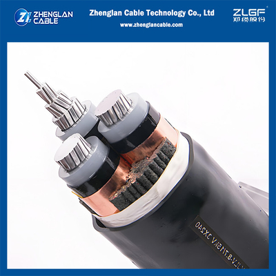 8.7/15KV 3x240mm2 AL/SC/XLPE/SC/CTS/PVC भूमिगत केबल पावर केबल गैर बख्तरबंद IEC60502-2