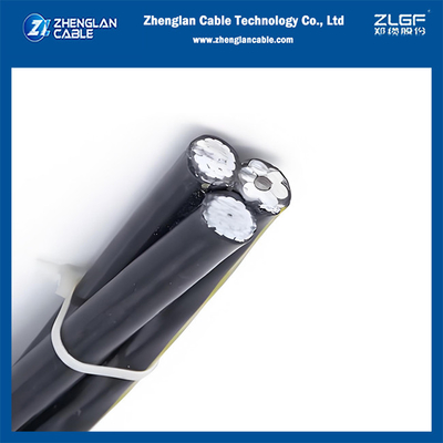 1KV ABC केबल ट्रिप्लेक्स AAC/XLPE+ACSR/XLPE 2x2AWG+2AWG ASTM S76-474