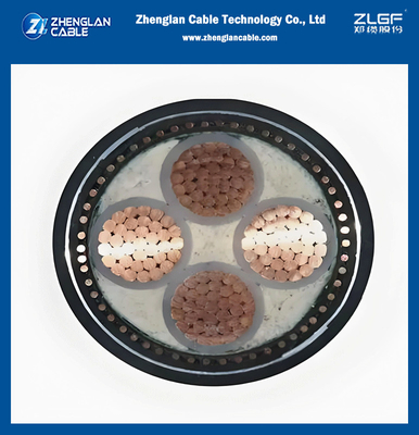4 कोर पावर केबल 95mm2 CU/AL कंडक्टर इन्सुलेशन PVC/XLPE वोल्टेज रेटिंग 0.6/1kV और 1.9/3.3kV PVC इन्सुलेशन के साथ