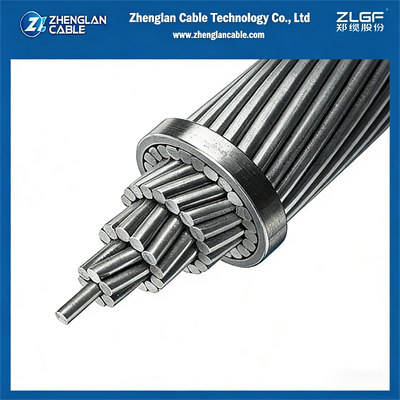 ACSR 240/40mm2 नंगे एल्यूमीनियम कंडक्टर स्टील प्रबलित के साथ (26/3.45+7/2.68）DIN48204)