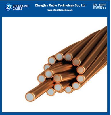 एनील्ड सीसीएस कॉपर क्लैड स्टील वायर क्लैड 40% कंडक्टिविटी 2AWG 7/2.59 मिमी