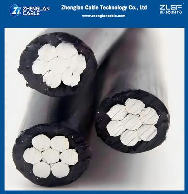एरियल बंडल केबल ट्रिप्लेक्स केबल 0.6/1kv AAC/XLPE+AAAC/XLPE 2x2AWG+2AWG ICEA S-76-474-2004