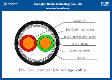 IEC 60502-1 2C आर्मर्ड पावर केबल, Xlpe अछूता XL CU / XLPE / LSZH / STA / NYBY / N2XBY / NYRGBY / NYB2Y
