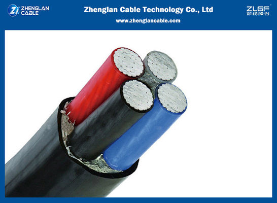 IEC60502-1 एल्यूमीनियम 4x6sqmm कम वोल्टेज पावर केबल पीवीसी लिपटा