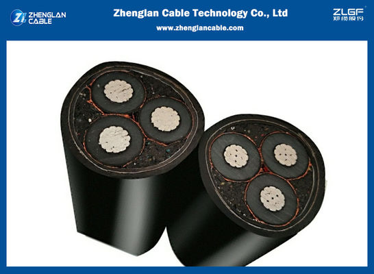 3 कोर एल्युमिनियम मीडियम वोल्टेज पावर केबल्स 11kv STA आर्मर्ड पावर केबल 3x95mm2 IEC60502-2