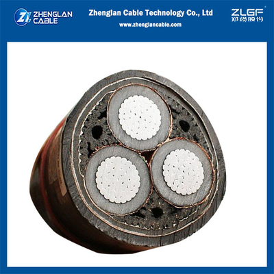 6/10KV 3x185mm2 मेडिनम वोल्टेज पावर केबल्स एमवी एल्युमिनियम केबल ट्रिपोलर IEC60502-2