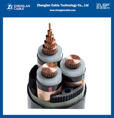 कॉपर कोर कॉपर टेप स्क्रीन 3कोर केबल 3x70sqmm 6.35 / 11kv XLPE अछूता